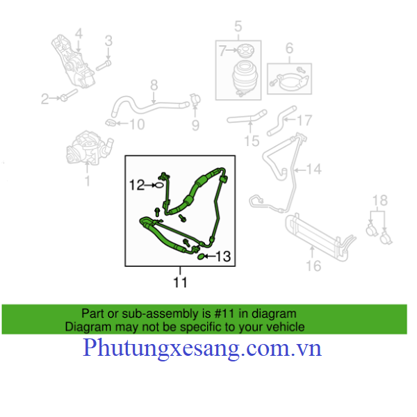 Ống dầu trợ lực Audi A4 A5 Ống dầu trợ lực Audi A4 A5