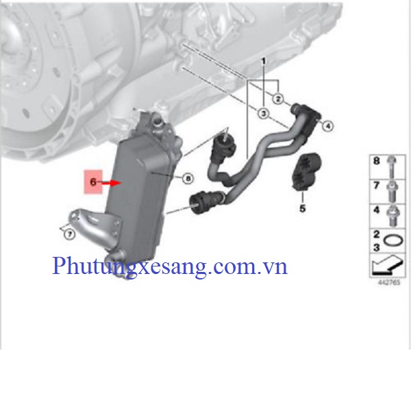 Két làm mát dầu số BMW X3 X4 X5 128i Két làm mát dầu số BMW X3 X4 X5 128i