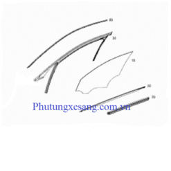 Gioăng cửa kính trước phải Mercede