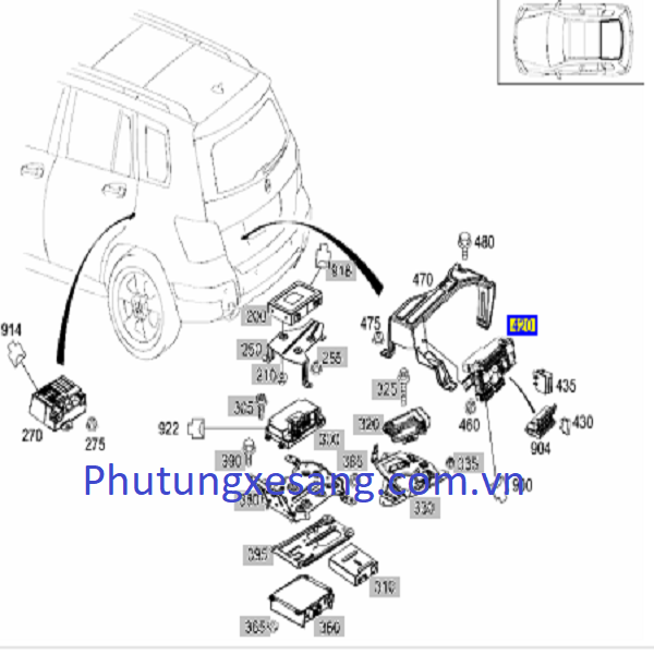 Hộp sam sau Mercedes GLK250 GLK350 Hộp sam sau Mercedes GLK250 GLK350