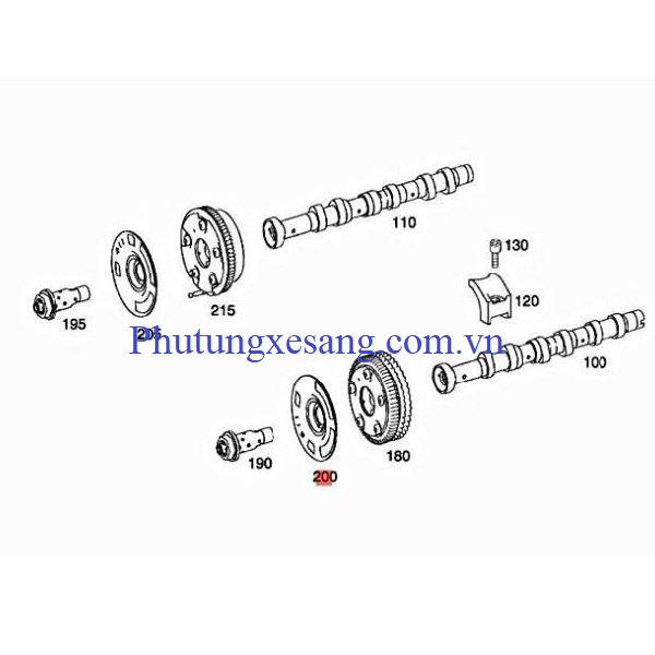 Ốp đầu nhông cam hút phải Mercedes G Ốp đầu nhông cam hút phải Mercedes G