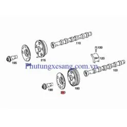 Ốp đầu nhông cam xả trái Mercedes G550 S400 -A2720510739 2 Ốp đầu nhông cam xả trái Mercedes G