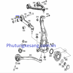 Cao su càng I thẳng trước Mercedes S