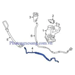 Ống cao áp từ bơm vào thước lái Merc