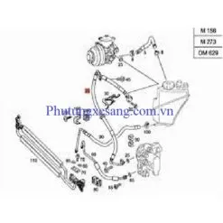 Ống tuy ô dầu từ bơm trợ lực Mercede