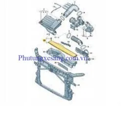 Nắp đậy trên khung két nước Audi A3