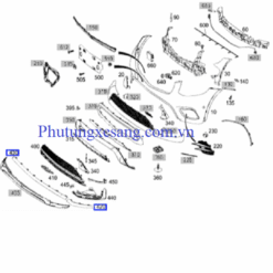 Nẹp crom cản trước phải Mercedes GLC300 X253-A2538852800 2 Nẹp crom cản trước phải Mercedes GLC