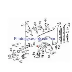 Lòng vè chắn bùn trước trái Mercedes