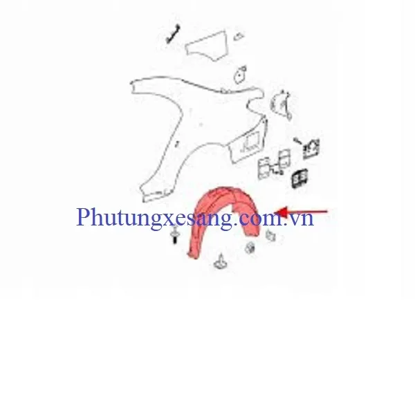 Lòng vè chắn bùn sau trái Mercedes S Lòng vè chắn bùn sau trái Mercedes S