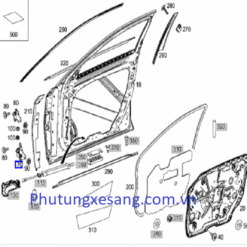 Bản lề dưới cửa trước trái Mercedes S400 S450 S-A2227205101 2 Bản lề dưới cửa trước trái Mercede