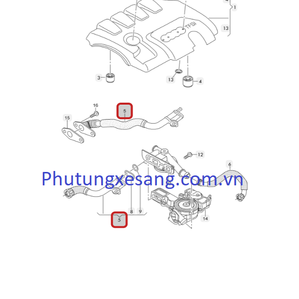 Ống tách dầu Audi A4 A5 A6 Q5 S5 S6 Ống tách dầu Audi A4 A5 A6 Q5 S5 S6