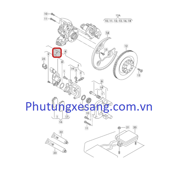 Mô tơ phanh tay sau trái phải Audi A 39 1