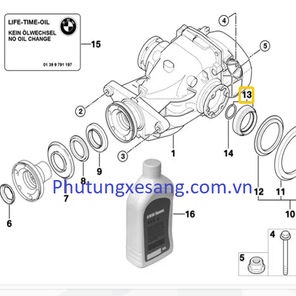 Phớt cầu sau BMW X1 X3 Z4 128i 328i Phớt cầu sau BMW X1 X3 Z4 128i 328i