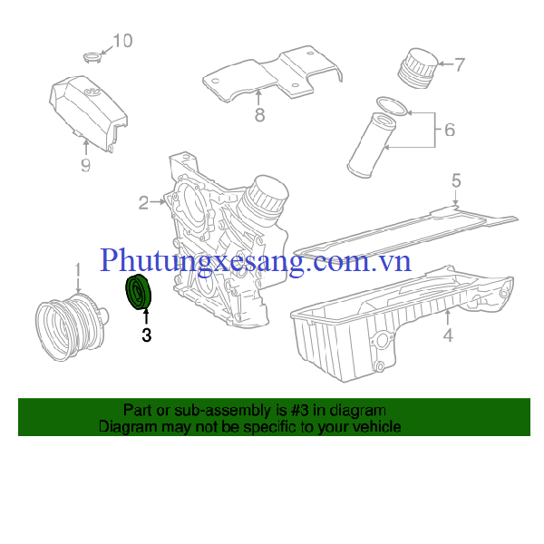 Phớt đầu trục cơ Mercedes C230 E300 Phớt đầu trục cơ Mercedes C230 E300
