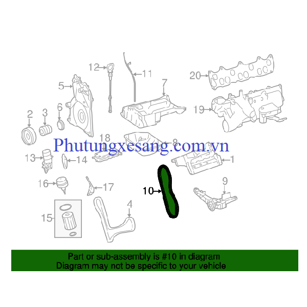 Xích bơm nhớt Mercedes ML350 E350 GL Xích bơm nhớt Mercedes ML350 E350 GL