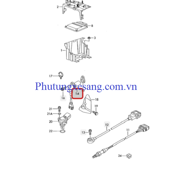 Cảm biến trục cơ Audi A6 A8 Q7 Volks Cảm biến trục cơ Audi A6 A8 Q7 Volks