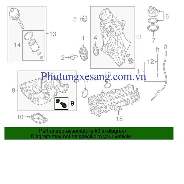 Chốt giữ ống tuần hoàn khí thải Merc Chốt giữ ống tuần hoàn khí thải Merc