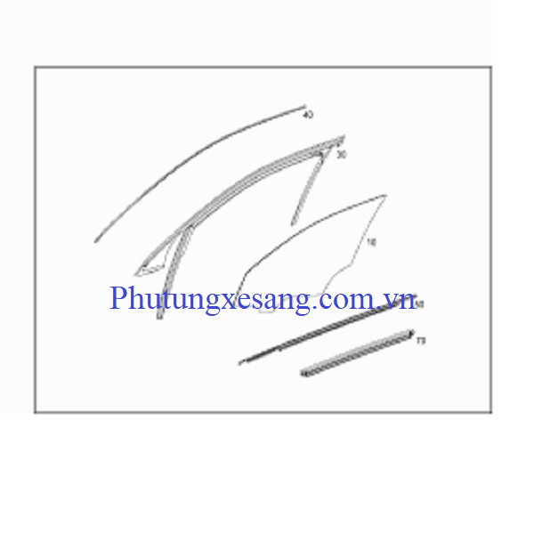 Gương phải Mercedes C300 W204 S204-A Gương phải Mercedes C300 W204 S204-A