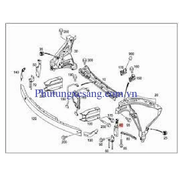 Phe cài đèn pha trái Mercedes GLK250 Phe cài đèn pha trái Mercedes GLK250