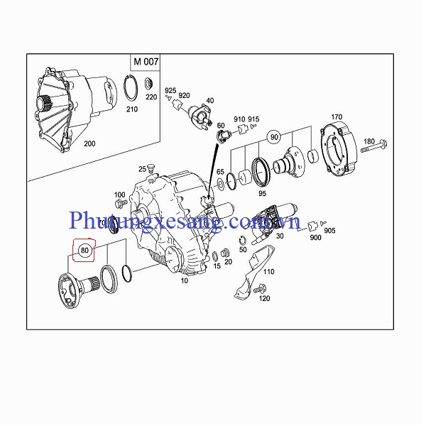 Trục ra hộp số phụ Mercades GL350 GL Trục ra hộp số phụ Mercades GL350 GL