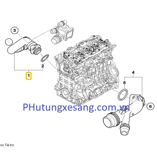 Ống nước hồi van hằng nhiệt BMW 118i Ống nước hồi van hằng nhiệt BMW 118i