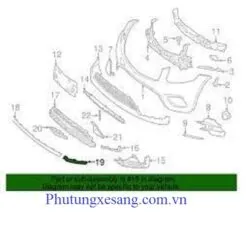Nẹp crom cản trước phải Mercedes GL