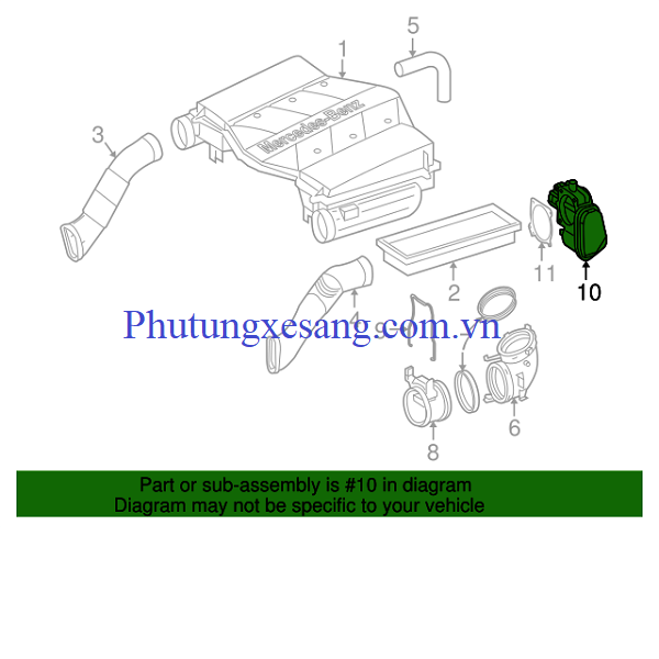 Bướm ga Mercedes G550 GL450 GL550 SL Bướm ga Mercedes G550 GL450 GL550 SL