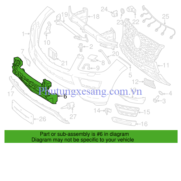 Xốp giảm chấn cản trước Mercedes GLS Xốp giảm chấn cản trước Mercedes GLS