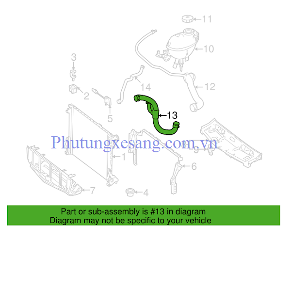 Ống nước từ bơm vào két phải Mercede Ống nước từ bơm vào két phải Mercede