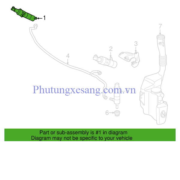Vòi phun nước rửa đèn pha phải Merce Vòi phun nước rửa đèn pha phải Merce