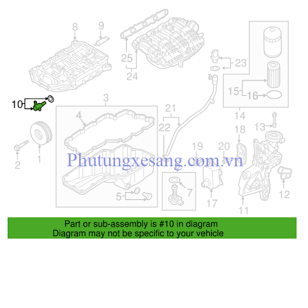 Van điều khiển cam nạp Audi A3 A4 A6 Van điều khiển cam nạp Audi A3 A4 A6