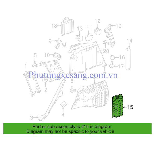 Tấm nỉ ốp để đồ cốp trái Mercedes GL Tấm nỉ ốp để đồ cốp trái Mercedes GL