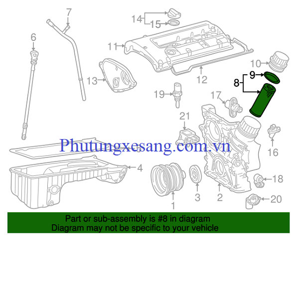 Lọc dầu động cơ Mercedes C180 C220 C Lọc dầu động cơ Mercedes C180 C220 C
