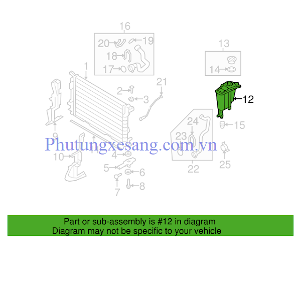 Bình nước phụ Audi A4 A5 Q5 2008-201 Bình nước phụ Audi A4 A5 Q5 2008-201