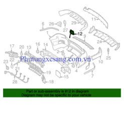 Nắp ốp cản sau Mercedes GLK350 X204