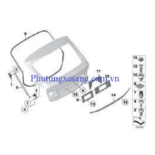 Ty chống cốp sau BMW X1 E84 2008-201 Ty chống cốp sau BMW X1 E84 2008-201