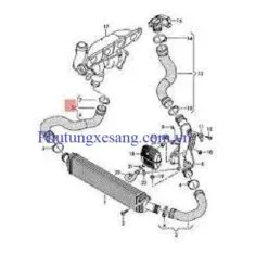Ống nước turbo phải Audi Q5-8R014579