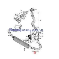 Ống nước turbo trái Audi Q5 2011-201