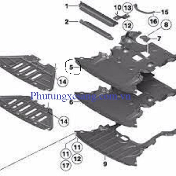 Tấm chắn gầm động cơ BMW X1 E84 2008 Tấm chắn gầm động cơ BMW X1 E84 2008