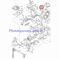 Ống nước làm mát Audi Q7 Porsche cayenne Volkswagen V6-7L0121065E, 7L0121070D 2 Ống nước làm mát Audi Q7