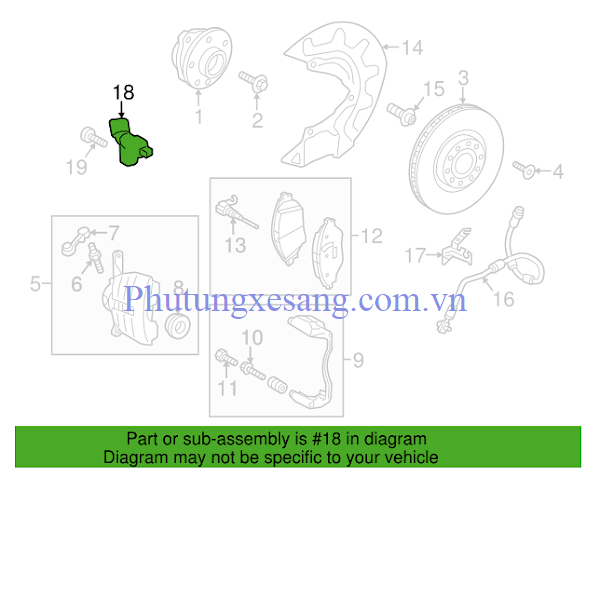 Cảm biến ABS trước phải Audi A3 Q2 V Cảm biến ABS trước phải Audi A3 Q2 V