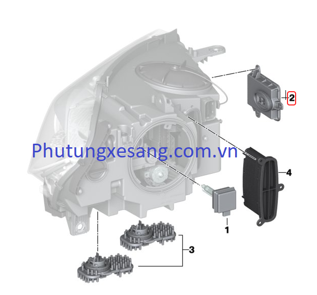 Hộp điều khiển đèn pha BMW X3 X4 X5 Hộp điều khiển đèn pha BMW X3 X4 X5