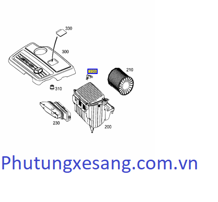 Cảm biến đo gió khí nạp Mercedes CL5 Cảm biến đo gió khí nạp Mercedes CL5