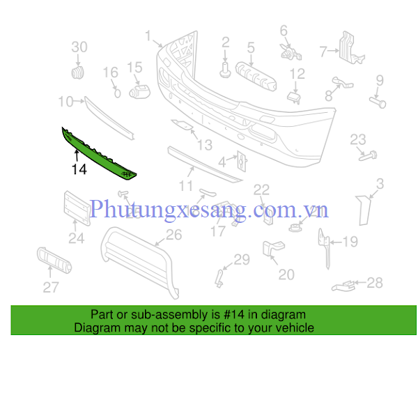 Ốp giữa cản trước Mercedes ML320 200 Ốp giữa cản trước Mercedes ML320 200