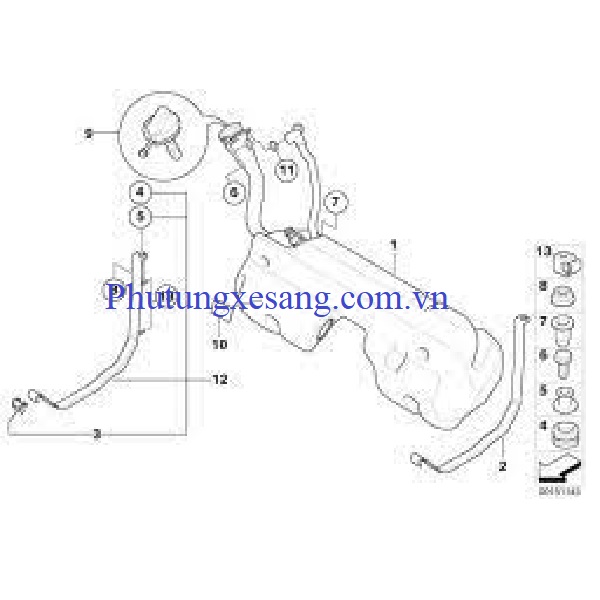 Bình nhiên liệu BMW Z4 E85 2002-2008 Bình nhiên liệu BMW Z4 E85 2002-2008