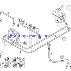 Ống dẫn dầu phanh BMW X5 X6 E70 E71 (Số 2)-34326784458, 34326779263, 34326774559