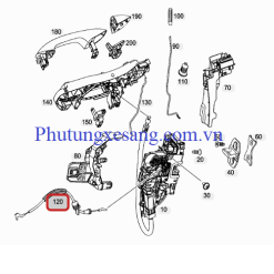 Dây cáp cửa trước trái phải Mercedes GLC300 GLC350e GLC63 GLC43 AMG 2016-2022-A2537600100