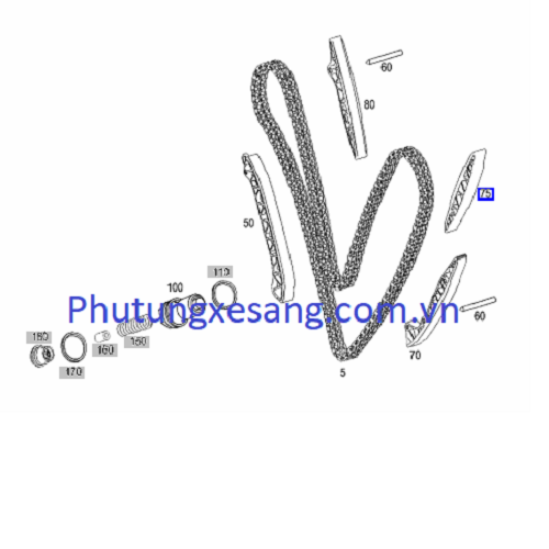 Tỳ xích cam trái Mercedes Mercedes G550 GL450 GLK350 S400 C300 E350 ML350 R350 SL550-A2720520016 Tỳ xích cam trái Mercedes Mercedes G550 GL450 GLK350 S400 C300 E350 ML350 R350 SL550-A2720520016