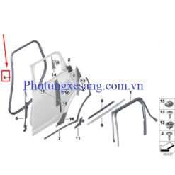 Gioăng cánh cửa sau trái phải xe BMW MINI Clubman F54-51727344161