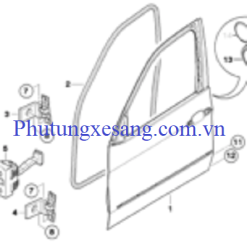 Thân vỏ cánh cửa sau BMW X3 X4 X5 X6 E70 F15 F16 F25 F26 2009-2019-41527200244, 41117174436